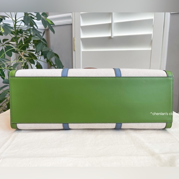 🔥🌈HP🎉NeW! Tory Burch Blake Canvas Jumbo Tote + Wallet + Card case - Picture 8 of 13